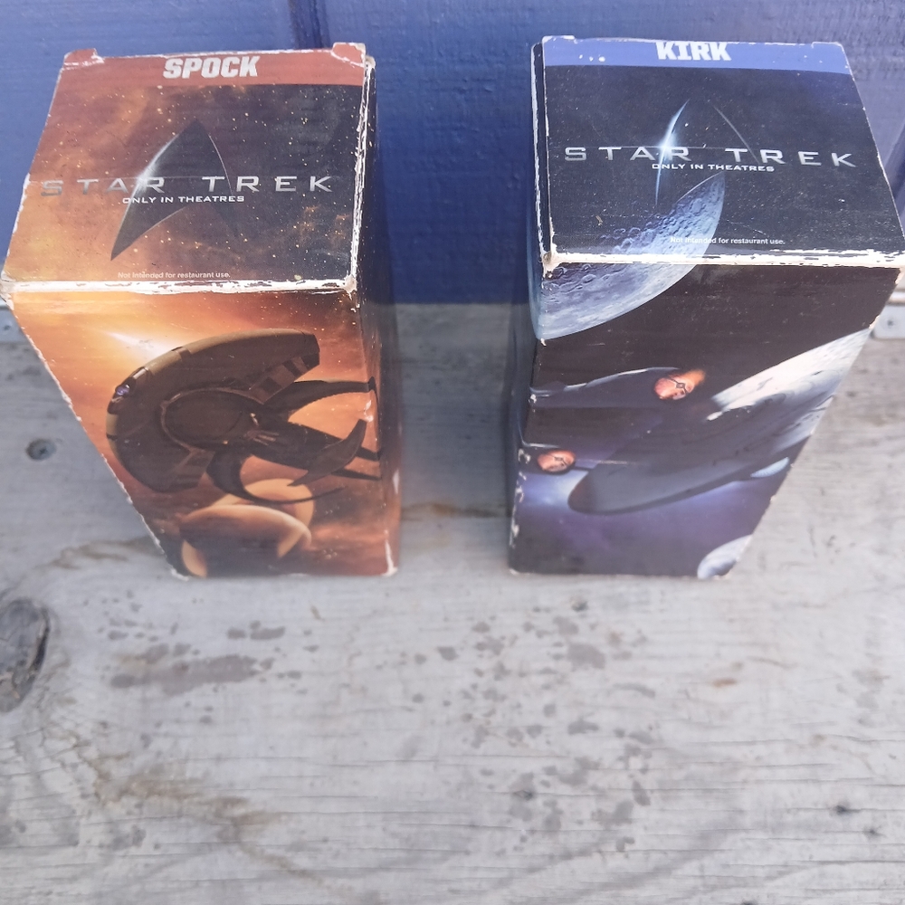 Star Trek Spock and Kirk Collectible cups from Burger King 2008.